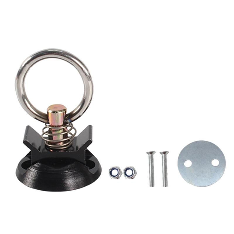 

Quick Disconnect Track for Enclosed Cargo Trailer Truck Tie Down Trailer Accessories Metal Tie Down Rings чорний