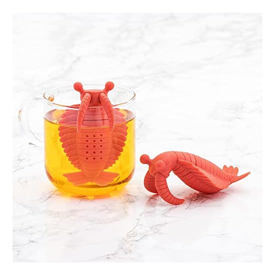 COLORATA Animal Tea Strainer (Anomalocaris / Dishwasher & Microwave Safe / Silicone) Cute Animal Tea