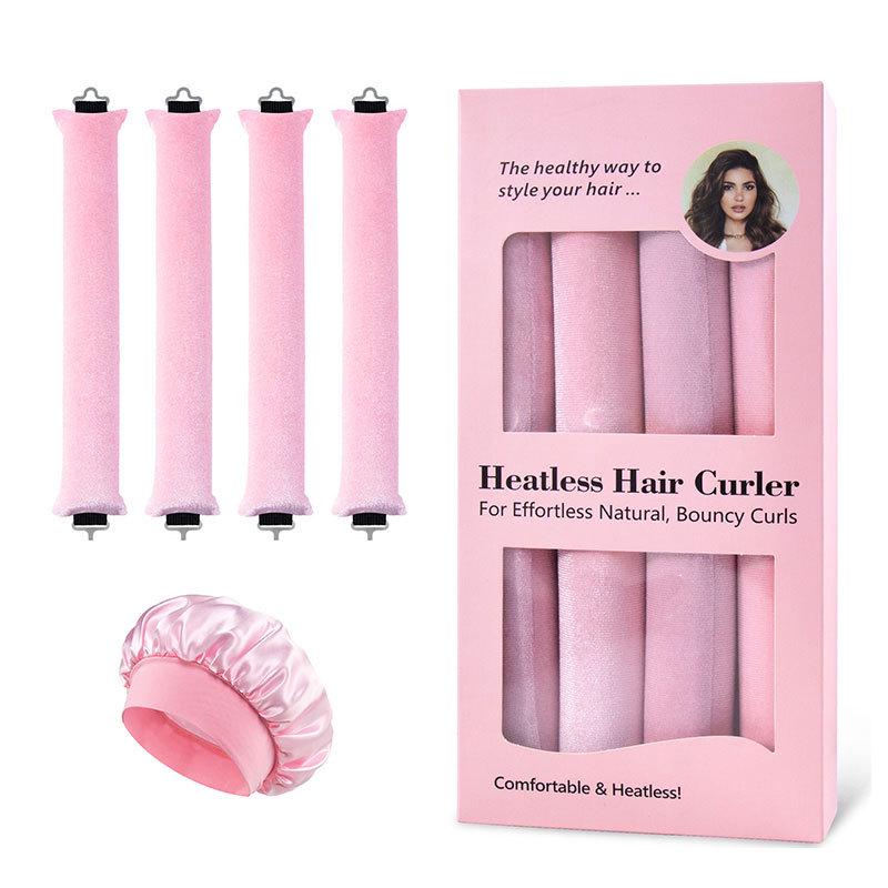 Heatless Curling Rod with Metal Hook for Easy Sleep-In Big Wave Curls