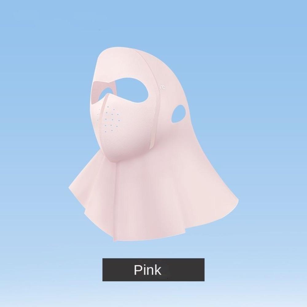 Anti UV Full-Face Sunscreen Veil Summer Neck Wrap Cover Thin Ice Silk Face Cover  Woman Man