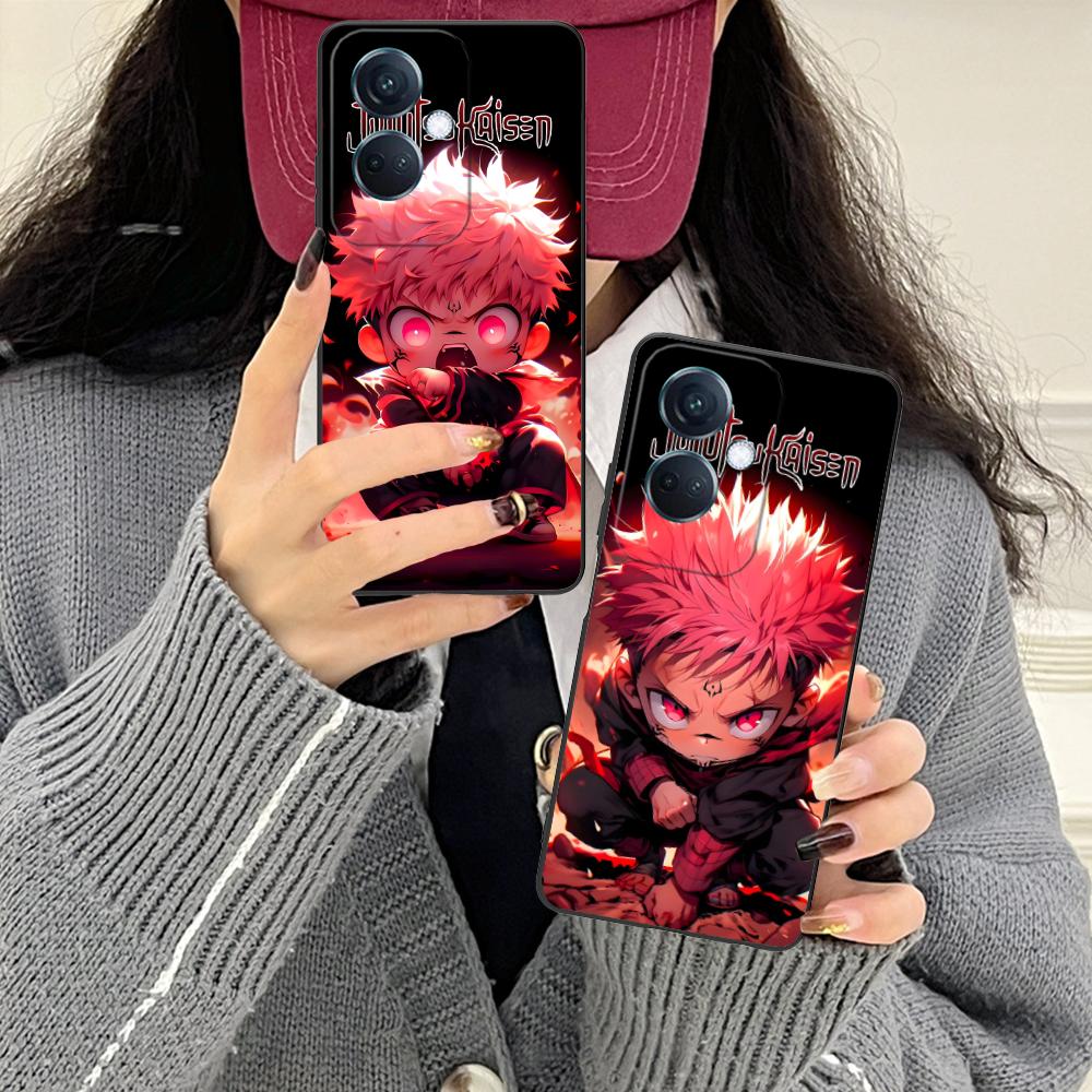 Jujutsu Kaisen Sukuna Mobile Phone Case for OPPO Reno 14 13 12 11 10 9 8 7 6 5 F T Pro 5G Colorful Printing Cover Cover Pretty