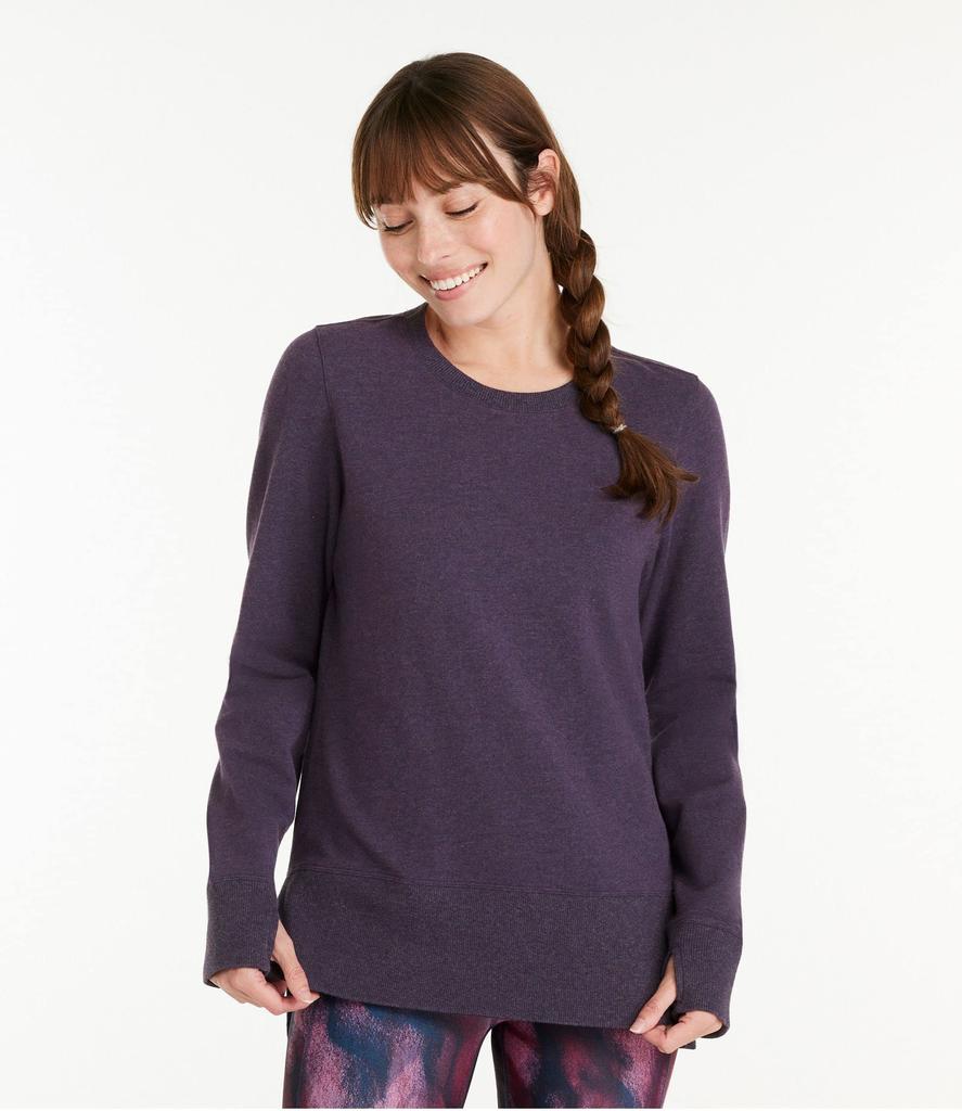 Cozy Split Hem US Fit Regular L Toffee Heather Brown 1000161754 L.L.Bean Women's L.L.Bean Sweatshirt,