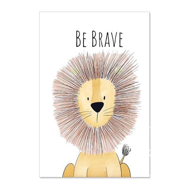 

Детские холсты для украшения комнаты, листы с изображением животных, настенные художественные постеры, картины для детской комнаты, декоративные принты, настенные постеры 40X60cm No Frame