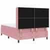 Boxspring Bed with LED Light Strips Pink 160 X 200 Cm Velvet