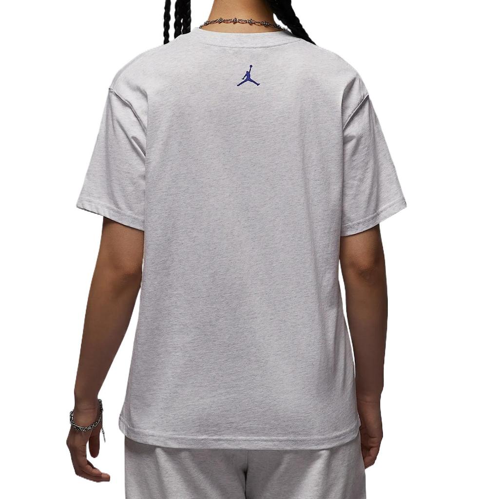 Jordan Comfortable Soft Fashionable Versatile Breathable Short Sleeve Drop Shoulder T-Shirt Women Tops Gray IB7035-051