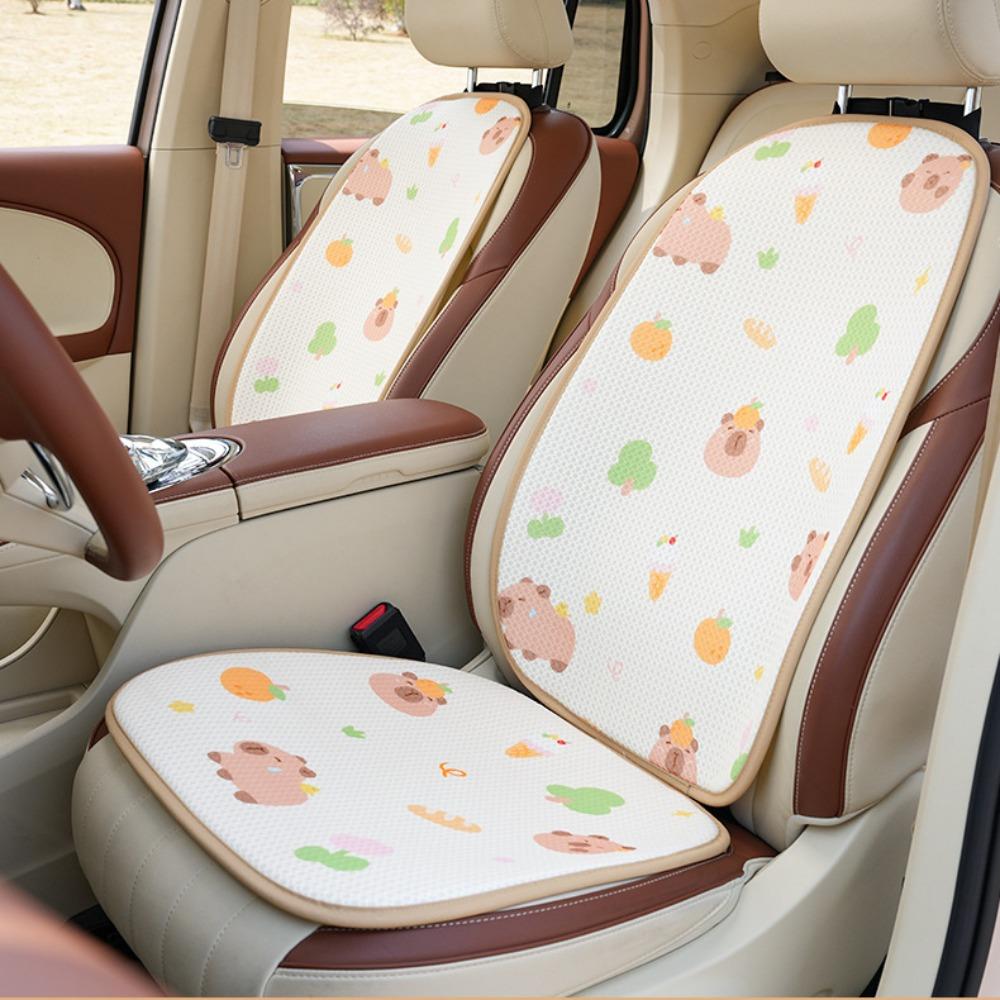 Mesh Summer Car Cartoon Cushion Breathable Capybara Car Seat Cushion  Decoration