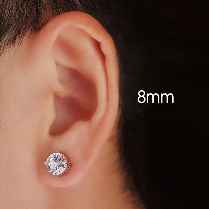 

Классические серьги-гвоздики из хрустального стекла с магнитной застежкой для мужчин и женщин, клипсы для непроколотых ушей, дизайнерский циркон, унисекс аксессуары, подарок для влюбленных