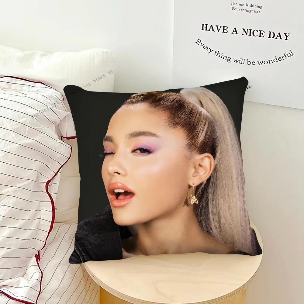 Singer A-Ariana G-Grande Pillow Case Fashion Square Pillowcase Bedroom Sofa Room Ins Decoration Leisure Cushion Cover 40x40