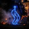 Supernatural Garden Decor Halloween Grim Reaper Stake Light, Battery Powered Outdoor Spooky Waterfall Glow Lights Pathway Lamp with Lantern