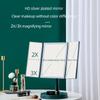 Wireless Folding Cosmetic Reflector With LED Light 3 Tone Lights Desktop Vanity Mirror 2X/3X Magnifying 360° Adjustable Rechargeable