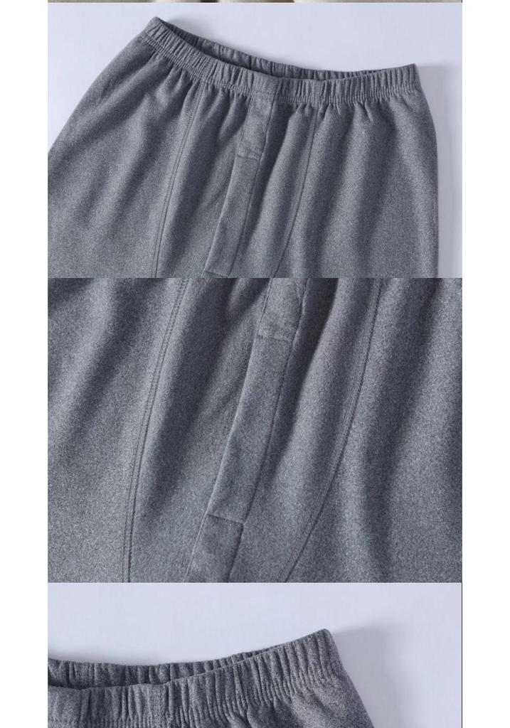 Men's Autumn Baselayer Set: De Velvet Sweater & Knit Pants - Thin, Warm Underwear for Winter