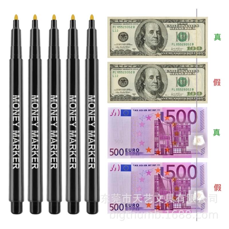 Plastic Security Enhancement Pens Money Detection Pens for Cash Handling Gift