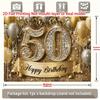 1pc, 2Dflat, Luxurious Gold 50th Birthday Banner - Suitable for Home, Room & Party Decorations, Party Decor, wsj