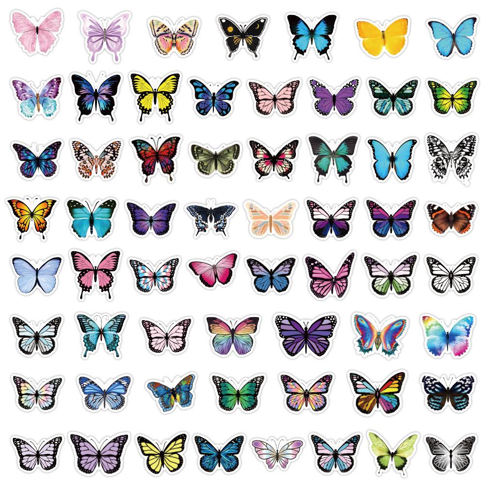 120 Bunte Schmetterling Graffiti Aufkleber Gepäck Skateboard Computer Laptop Wasserdichte Aufkleber