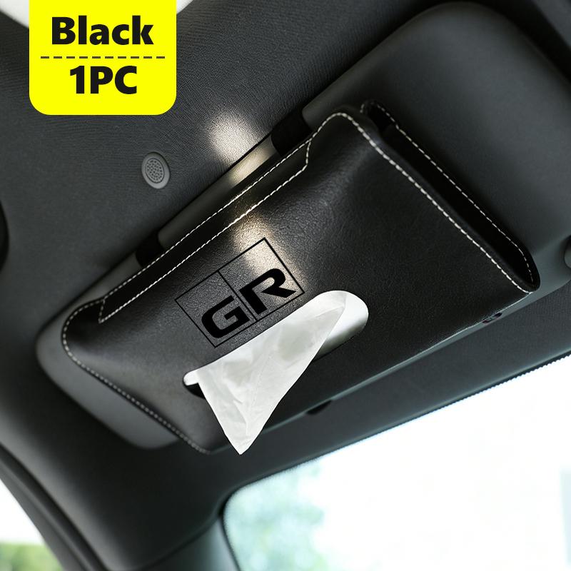 

For Toyota Car Sun Visor Tissue Box Paper Napkin Storage Bag Accessories GR Sport Corolla Yaris Aygo Prius RAV4 Crown CHR Camry