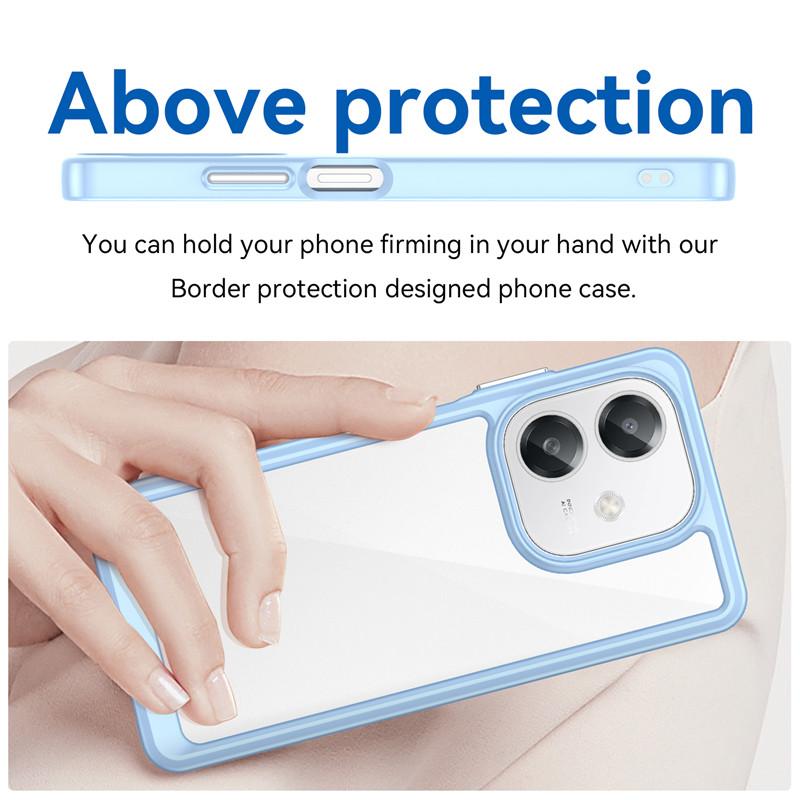 For OPPO A40 Case OPPO A40 A40m Cover TPU Border Acrylic Backplane Bumper Shield Protective Back Phone Cases OPPO A40m A40 Funda