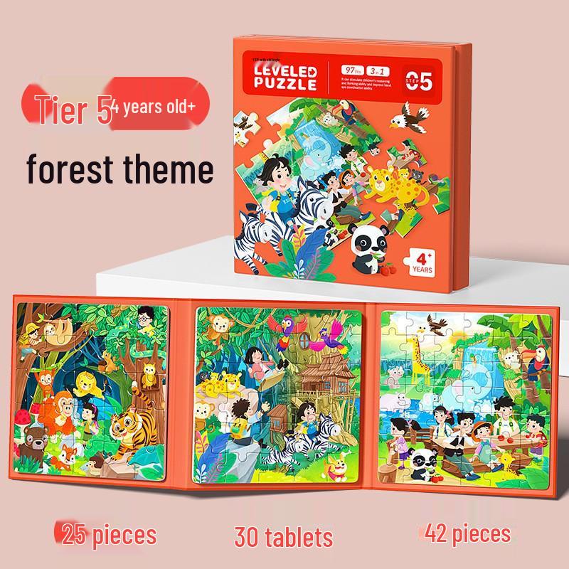 Children s Magnetic Puzzle Wooden Toy for Early Education Ages 3-6