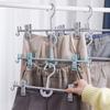 5pcs Plastic Rotary Trouser Stand Pants Racks Attachable Windproof Skirt Clip Wet And Dry For Balcony Wardrobe Space Saving