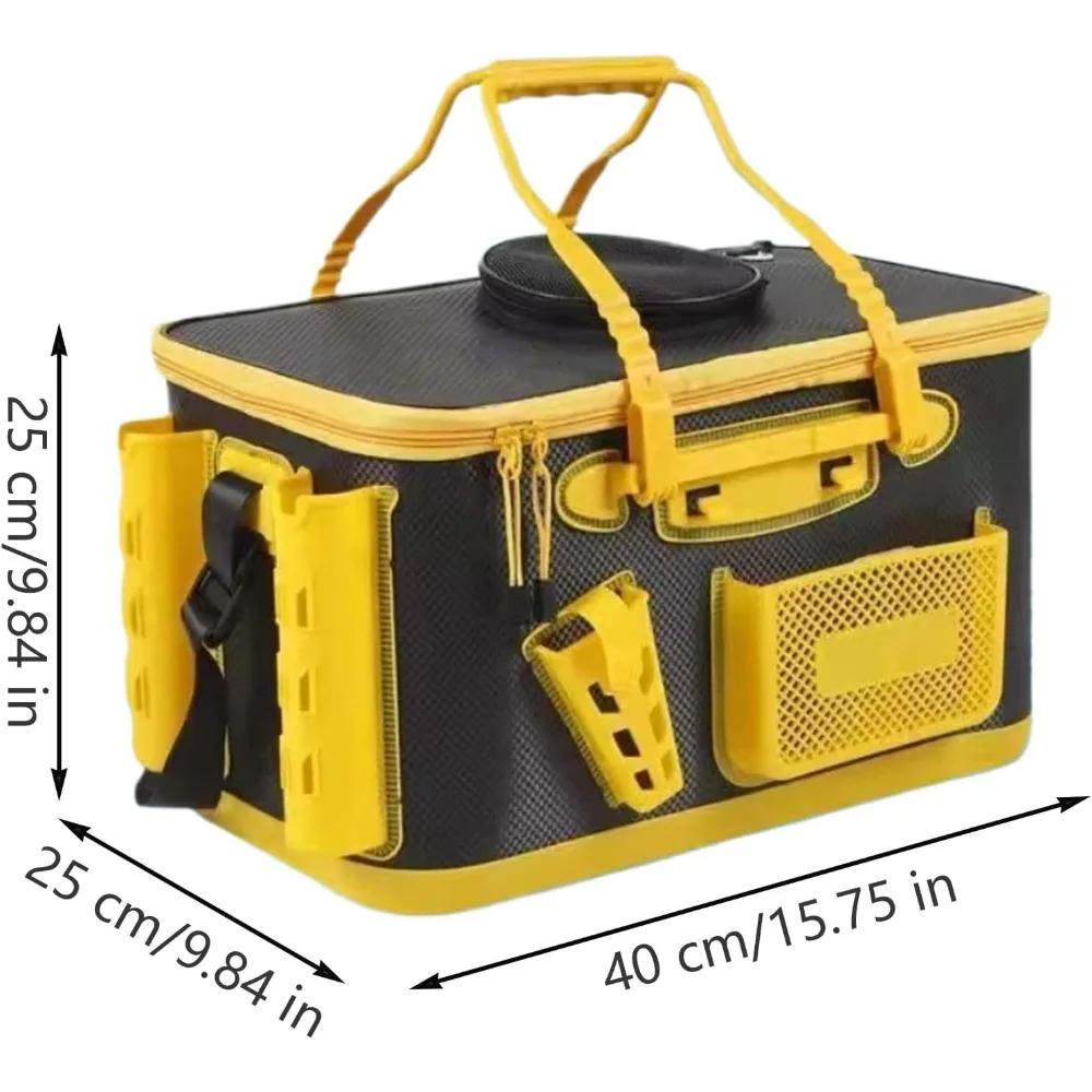 Fishing Bucket Foldable Fish Bucket Live Fish Container Multi-Functional Live Fish Bait Bucket Outdoor Camping Eva Fishing Bag