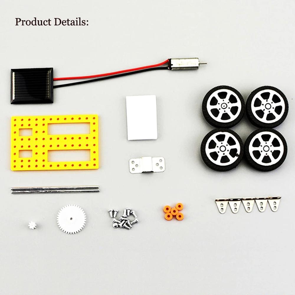 Children Science Experiment Solar Car Toys Energy Solar Powered Toy Car Robot Kit Set DIY Assembled