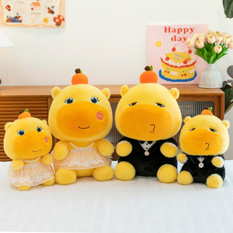 Plush toy couple doll creative wedding gift press doll plush doll