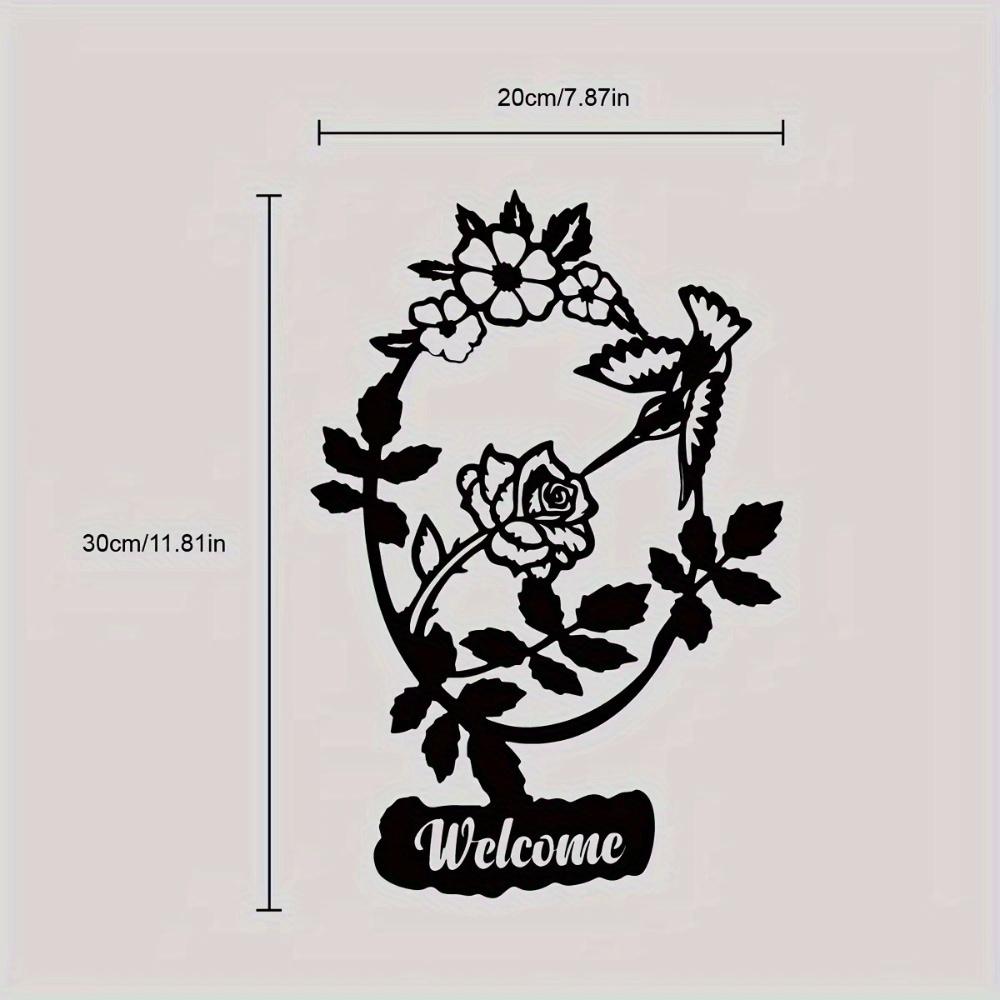 Forged Metal Welcome Sign Bohemian Terrace Family Name Plaque
