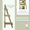 Wooden Folding Flower Pot Stand 3 Tier Garden Planter Display Ladder Gardener Storage Shelves Rack Herb Holder (40L X 37W X 93H Cm)