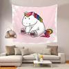 Rainbow Unicorn Pattern Tapestry Office Living Room Tapestry Home Wall Decoration Tapestry