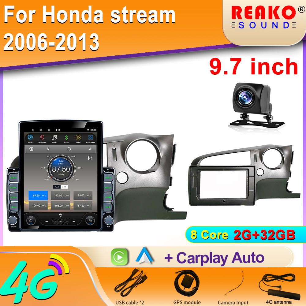 

9,7-дюймовый вертикальный экран Tesla Android 12.0 для Honda stream 2006-2013 Мультимедийный автомобильный радиоприемник Carplay GPS-навигатор-плеер 8 core 2GB+32GB