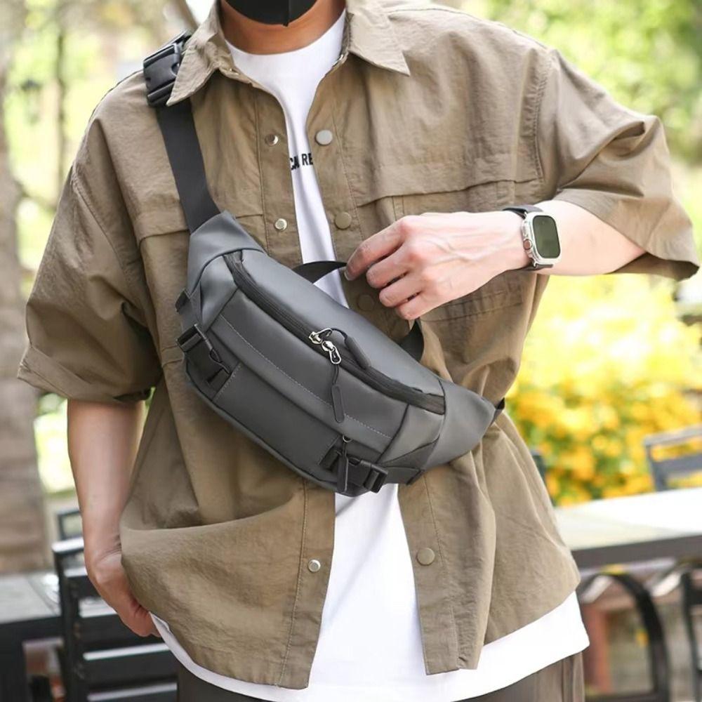 Solid Color Men Chest Bag Lightweight Fanny Phone Pack Fashion Running Waist Bags Women