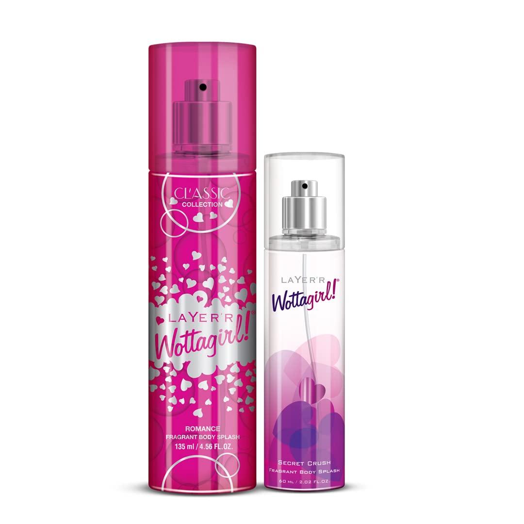 Layer r Wottagirl Classic Collection Romance Body Splash 135ml With Secret Crush 60ml(Pack of-2)