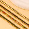 Pulsera en Capas de Acero Inoxidable y Oro de 18 Quilates con Circonita: Joyería Colorida y Versátil para Mujer