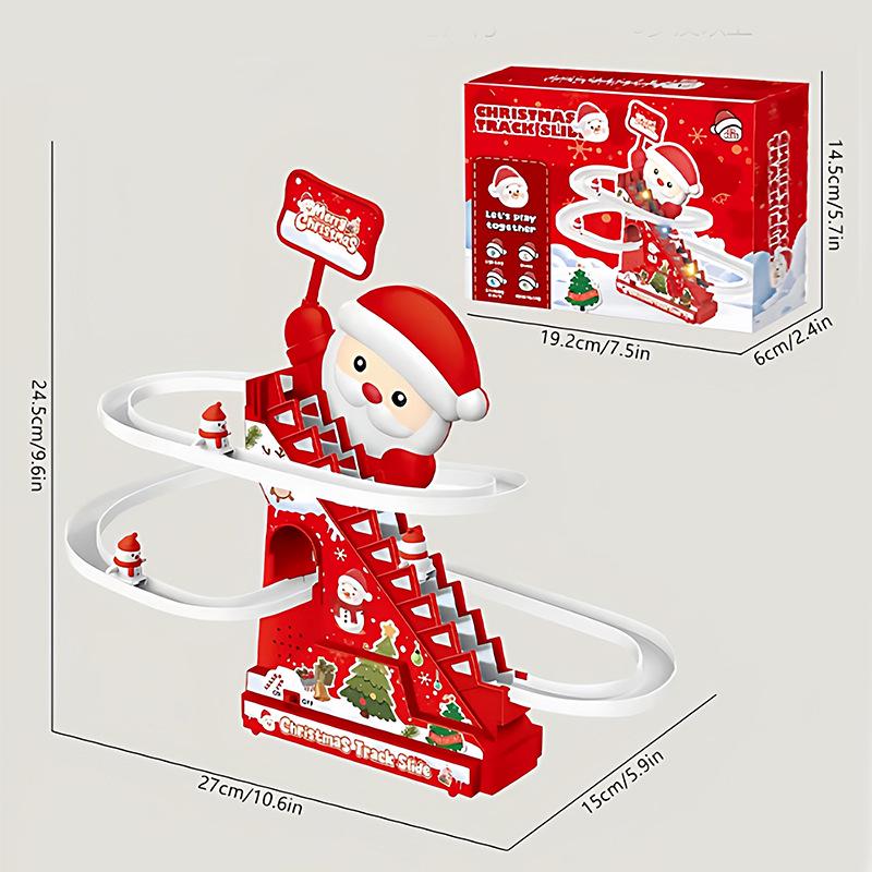 Işıklı ve Müzikli Kendin Yap Noel Baba Merdiven Tırmanma - Şenlikli Noel Hediyesi