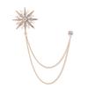Men's Luxury Lapel Pin Brooch Set - High-End Suit Chain Badge for New Year Gift