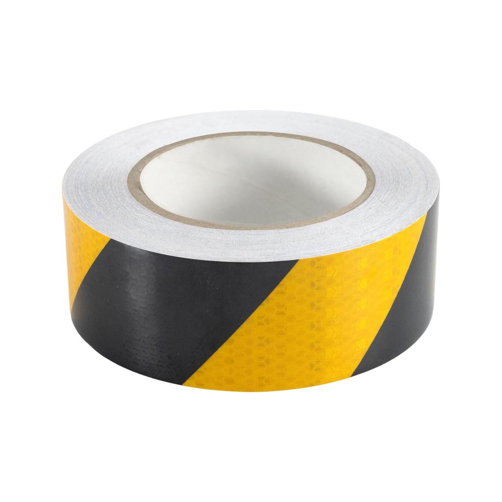 HFS(R) Reflective Tape Seal Sheet Visible 5cm Wide X 25m Black/Yellow
