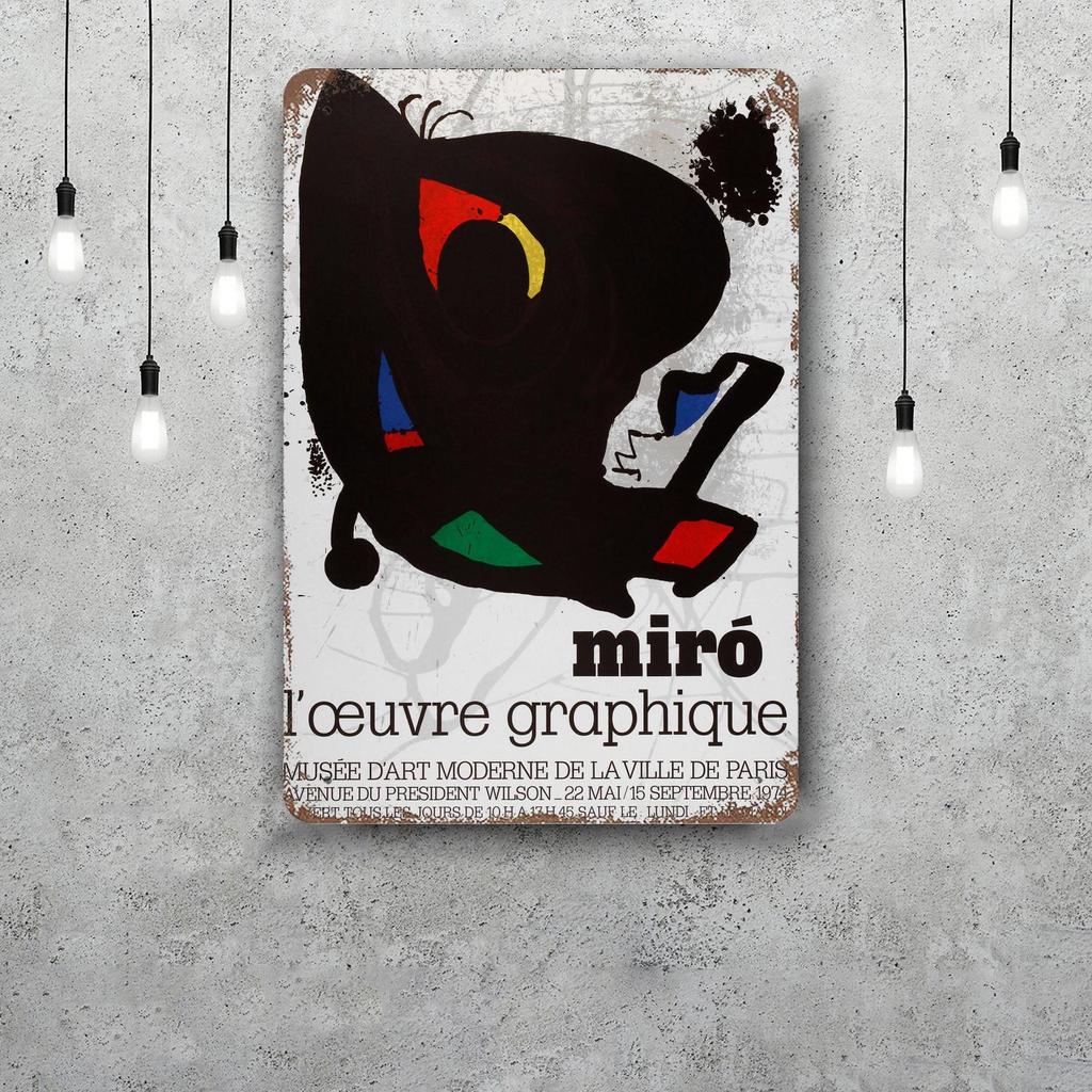 miro art Vintage Tin Sign Home Decor Wall Decor Art Wall Mural Room Decoration Decor Retro Metal Sign Plate Bar Posters