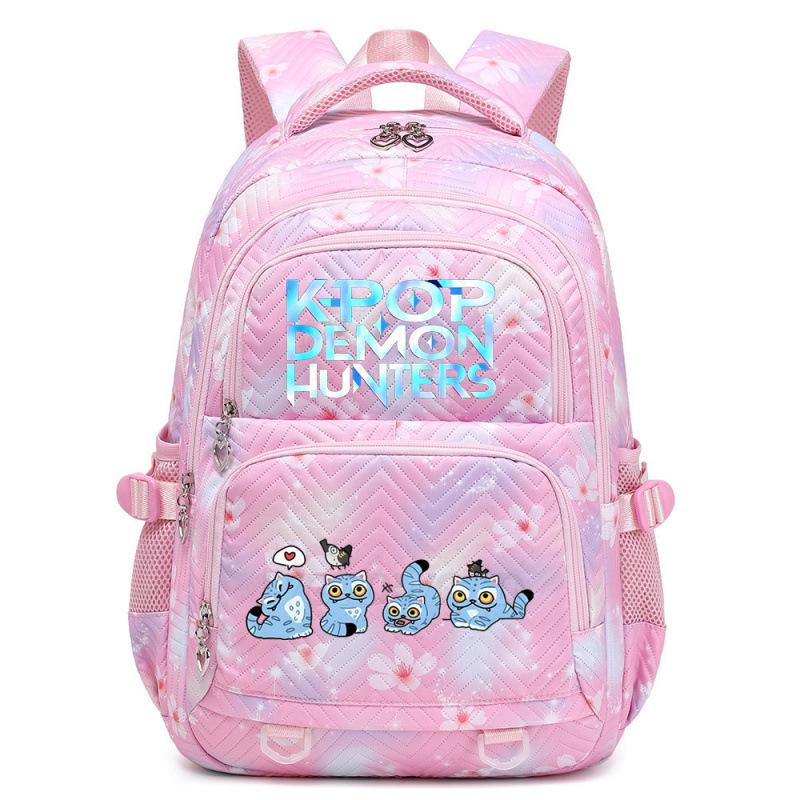 KPOP Demon Hunter Girl Group Print Backpack - Cute, Large Capacity Schoolbag for Teens and Kids