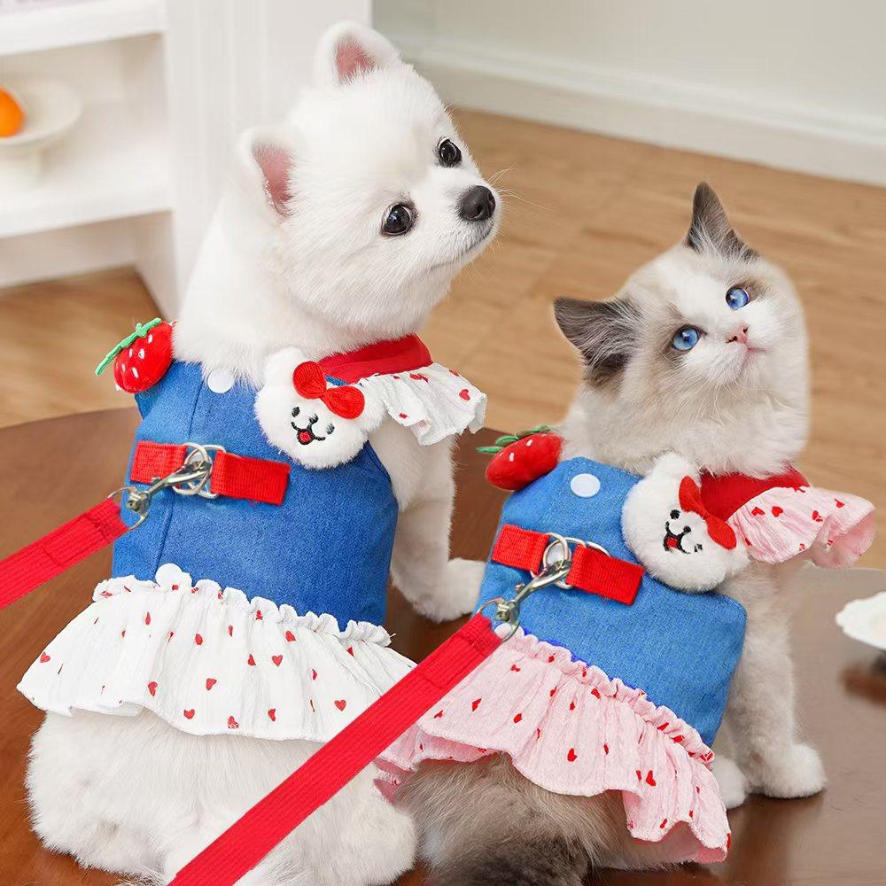 Chest Strap Pet Dog Dog Cat Clothing Teddy Bigbear Magic Schnauzer Cat Dress