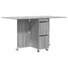 Dining Table Set 2 pcs 140 x 80 x 77 cm Particleboard Sonoma Grey