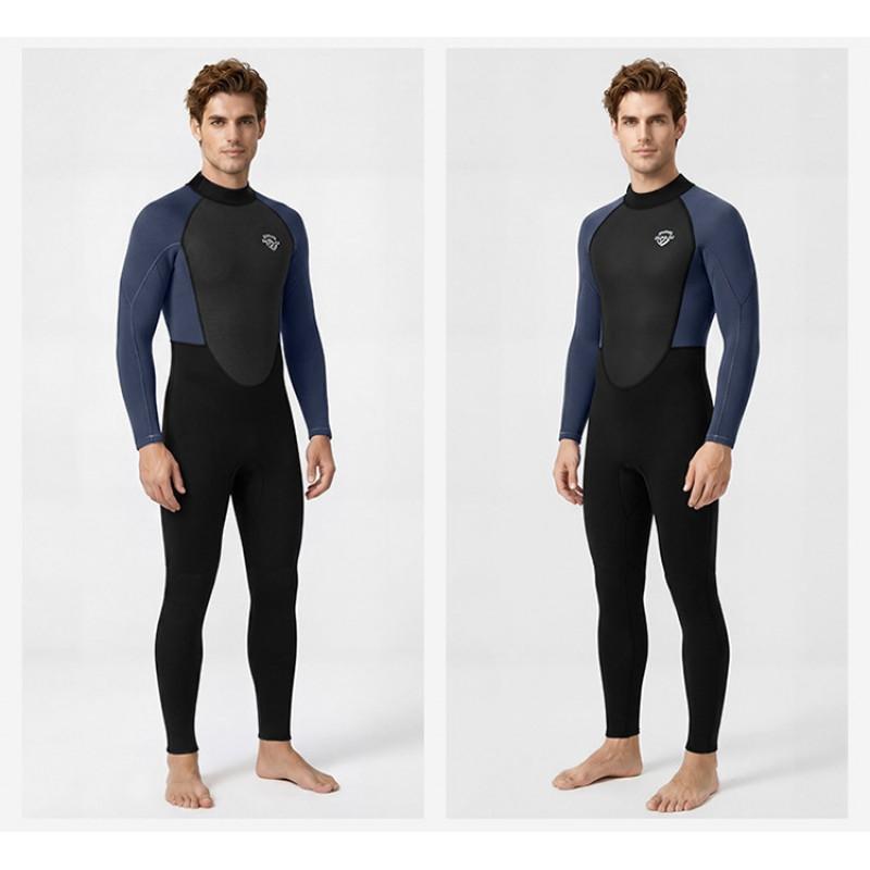 Mens 3mm Fullsuit Wetsuit Diving Snorkeling Surfing Winter Swimming Thermal Neoprene Dive Suit