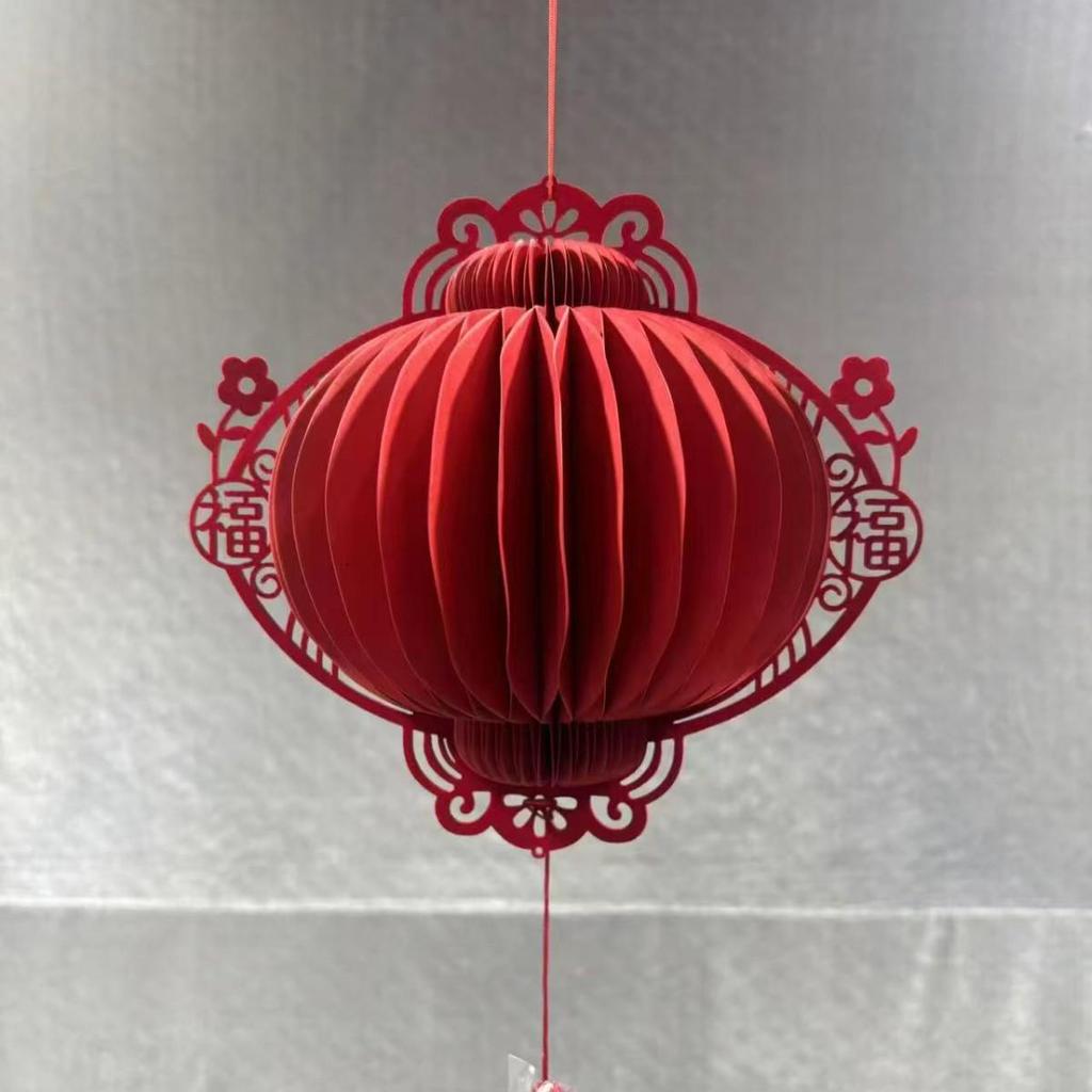 3D Horse Year Chinese Lantern Honeycomb Hanging Ornament for 2026 Spring Festival