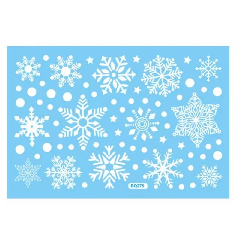 

Снежинка электростатические наклейки на стену наклейки на окна и двери рождественские новогодние вечеринки настенная роспись для комнаты украшение дома 1PC