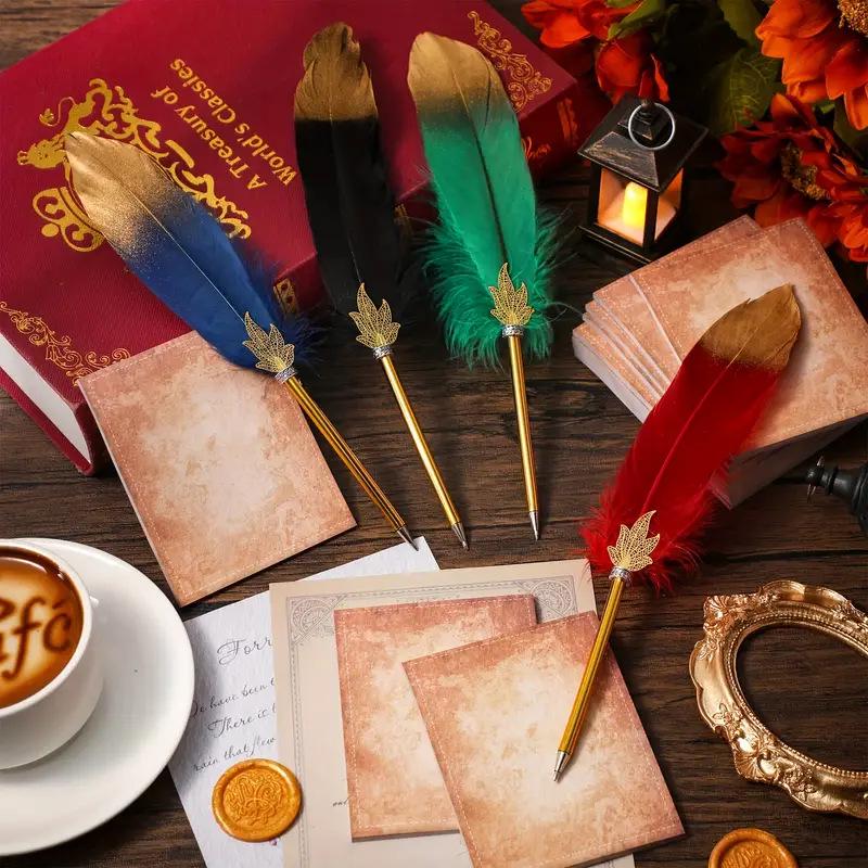 Maple Leaf Creative Quill Ballpoint Pen – Ideal Christmas Gift, Student Prize, Signature Pen, or Souvenir.