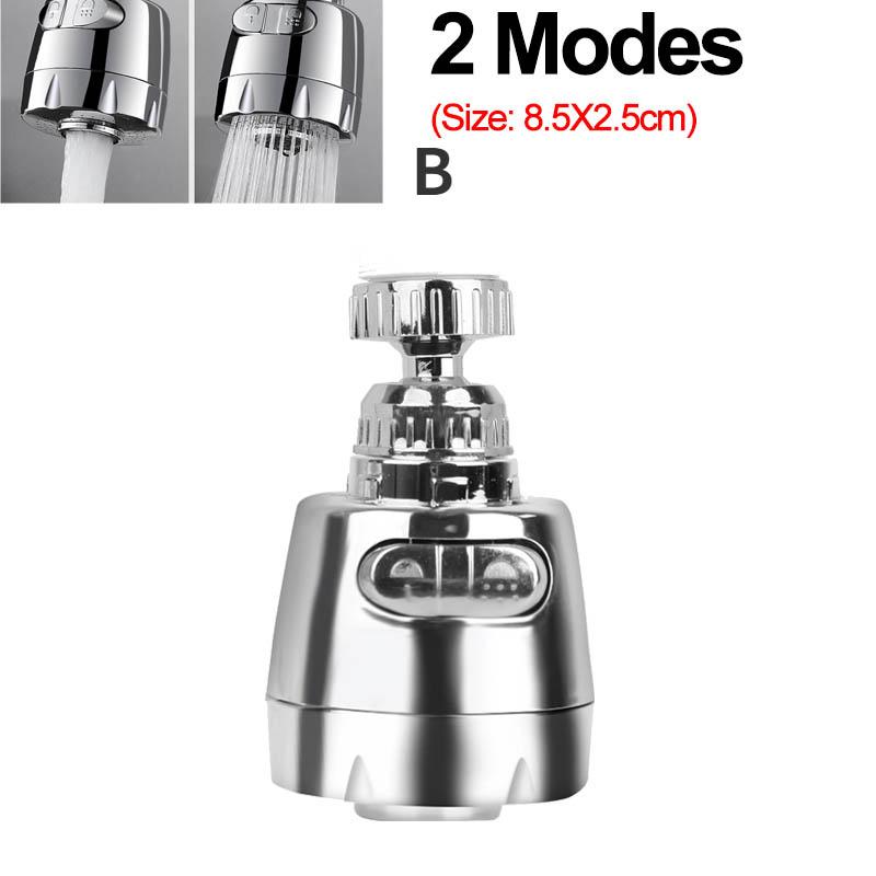 1PC 2/3 Modes High-Pressure Kitchen Faucet Adapter with 360° Rotatable Spray Universal Water Saving Tap Nozzle Filter Extenders