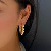 Vintage Gold Pearl Earrings Fashion Senior Sense Simple Design Women's Birthday Party Gift Ear Jewelry