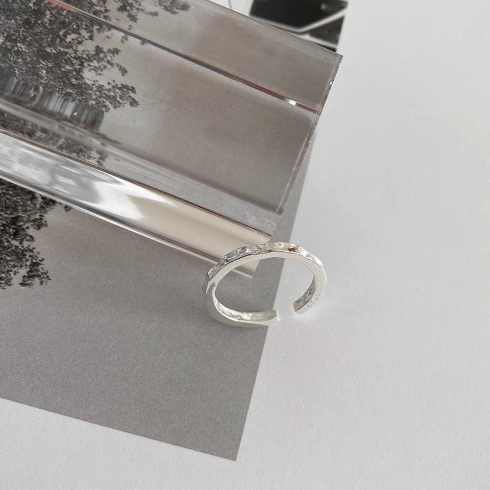 Anello Minimalista da Donna in Argento Sterling 925, Inossidabile, Anello Aperto di Alta Gamma per Dito Indice di Coppia