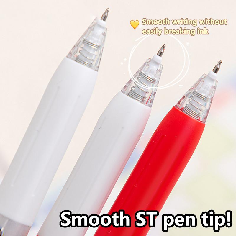 3Pcs/Box Kawaii Kuromi Melody Pressing Gel Pens Set Cute Cartoon 0.5Mm Black Ink Neutral Pens Student Stationery Office Supplies