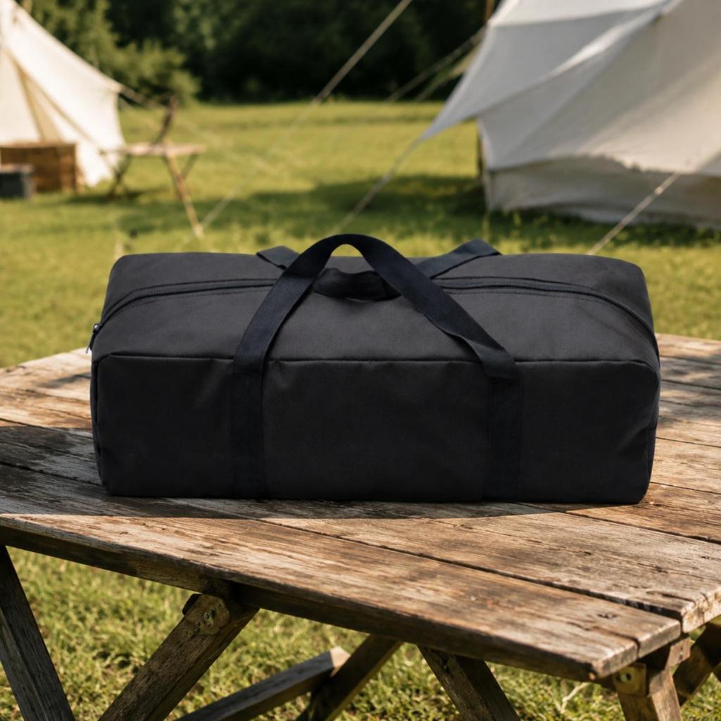 Zippered Storage Bag with Carry Handles Multipurpose Oxford Material