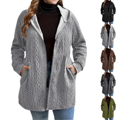Klassische gesteppte Damenjacke mit langen Ärmeln und Reißverschluss sowie Taschen, stilvolle Oberbekleidung für die Herbst- und Wintersaison