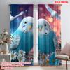 2pcs   plane printing Popular Curtains Two parrots Versatile Fabric (without rod) All Seasons for Living Room   Home Decoration